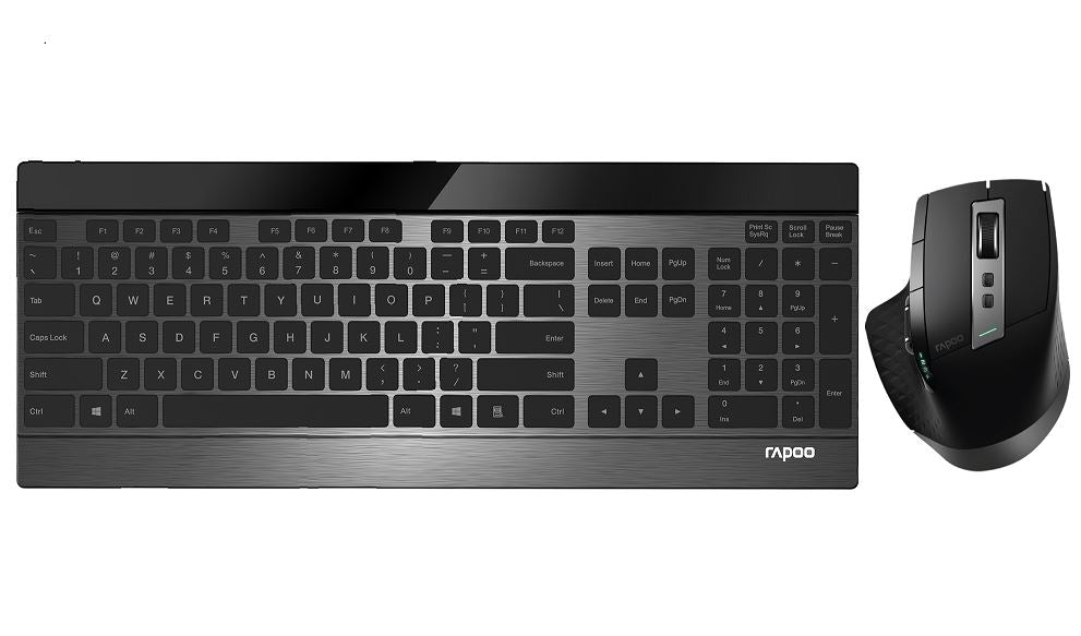 RAPOO 9900M Multi-mode Wireless Ultra-slim Keyboard & Mouse - Bluetooth 4.0, 2.4G Multi-Mode Switch, Ultra-Slim Keys, Adjustable DPI RAPOO 9900M Multi-mode Wireless Ultra-slim Keyboard & Mouse - Bluetooth 4.0, 2.4G Multi-Mode Switch, Ultra-Slim Keys, Adjustable DPI